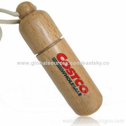 Wood Pill Style USB Flash Drive, Made of Wood, USB2.0 Interface, USB3.0 Optional, OEM Orders WelcomeNew